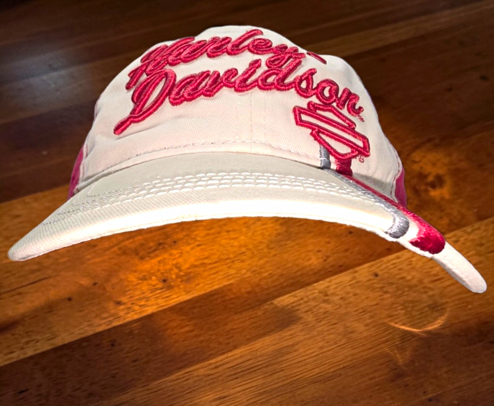 Harley-Davidson Pink/White Embroidered Baseball Cap Hat One Size 97743-13VW